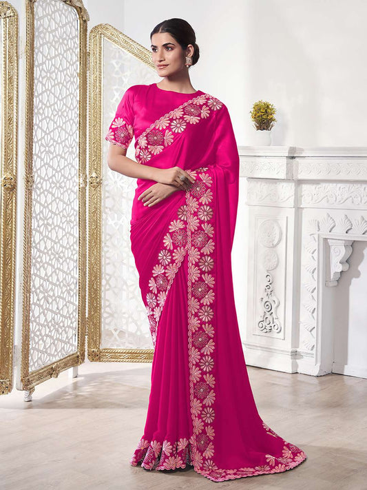 Sequinned Satin Saree
