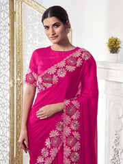 Sequinned Satin Saree