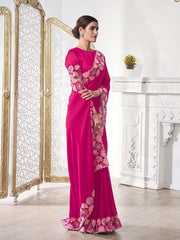 Sequinned Satin Saree