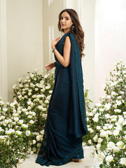 Sequinned Silk Blend Ready to Wear Saree