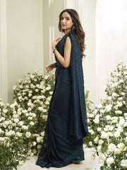 Sequinned Silk Blend Ready to Wear Saree