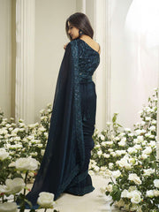 Sequinned Silk Blend Ready to Wear Saree