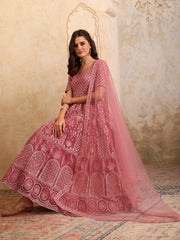 Ethnic Motifs Embroidered Sequinned Anarkali Kurta With Dupatta