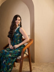 Green Printed Basic Jumpsuit