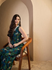 Green Printed Basic Jumpsuit