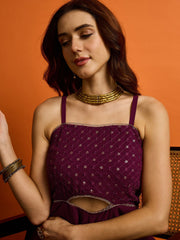 Basic Jumpsuit with Embroidered