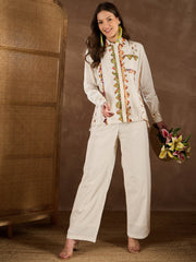 Women Cotton Applique Co-ords Set