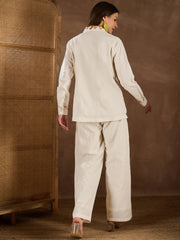 Women Cotton Applique Co-ords Set