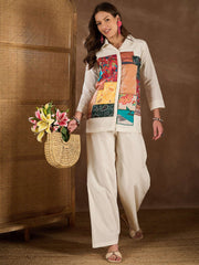 Women Cotton Applique Co-ords Set