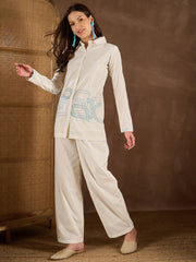 Women Cotton Applique Co-ords Set