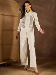 Women Cotton Applique Co-ords Set