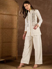 Women Cotton Applique Co-ords Set