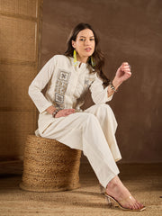 Women Cotton Applique Co-ords Set