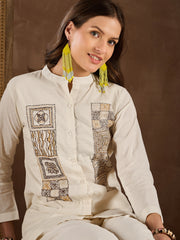 Women Cotton Applique Co-ords Set