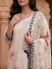 Women Floral Printed Regular Kurta with Trousers & With Dupatta