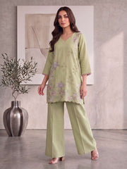 Embroidered Tunic with Palazzos