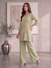 Embroidered Tunic with Palazzos