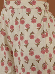 Women Floral Printed Regular Mirror Work Kurta with Trousers & With Dupatta