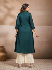 Women Floral Embroidered Thread Work Floral Kurta