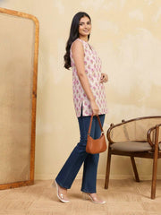 Floral Printed V-Neck Kurti