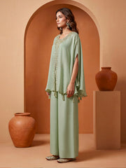 Silk Embroidered Tunic with Palazzos