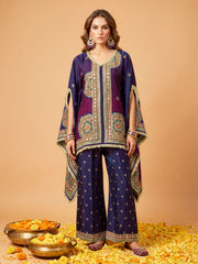 Bohemian Silk Printed Tunic with Palazzos