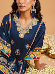 Silk Embroidered Tunic with Palazzos
