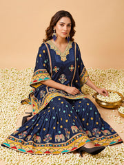 Silk Embroidered Tunic with Palazzos
