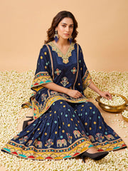 Silk Embroidered Tunic with Palazzos