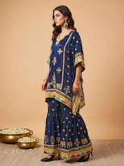 Silk Embroidered Tunic with Palazzos
