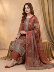 Women Ethnic Motifs Printed Regular Silk Crepe Kurta with Trousers & With Dupatta