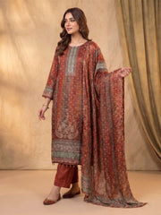 Women Ethnic Motifs Printed Regular Silk Crepe Kurta with Trousers & With Dupatta