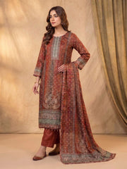 Women Ethnic Motifs Printed Regular Silk Crepe Kurta with Trousers & With Dupatta