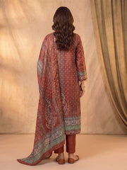Women Ethnic Motifs Printed Regular Silk Crepe Kurta with Trousers & With Dupatta