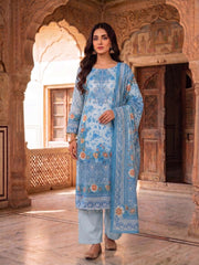 Women Floral Printed Regular Silk Crepe Kurta with Trousers & With Dupatta
