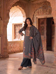 Women Ethnic Motifs Printed Regular Kurta with Palazzos & With Dupatta