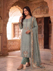 Women Ethnic Motifs Printed Regular Kurta with Trousers & With Dupatta