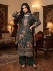 Women Floral Printed Regular Mirror Work Kurta with Trousers & With Dupatta