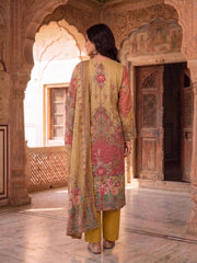 Women Floral Printed Regular Mirror Work Kurta with Trousers & With Dupatta