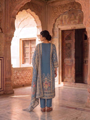 Women Ethnic Motifs Printed Regular Linen Kurta with Trousers & With Dupatta