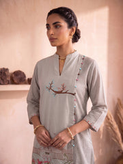 Women Floral Embroidered Chikankari Tunic with Palazzo