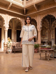 Floral Embroidered Tunic with Palazzos