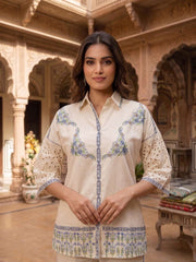 Floral Embroidered Tunic with Palazzos