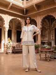 Floral Embroidered Tunic with Palazzos