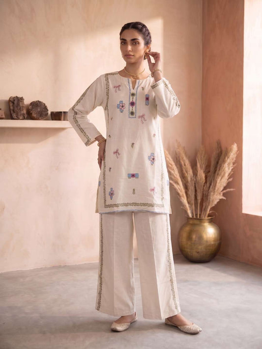 Bohemian Embroidered Tunic with Palazzos
