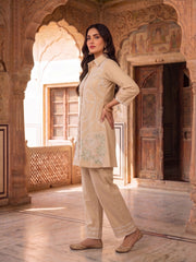 Floral Embroidered Tunic with Trousers