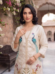 Grandeur & Majestic Artwork Embroidered Tunic with Palazzos