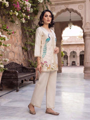 Grandeur & Majestic Artwork Embroidered Tunic with Palazzos