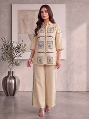 Embroidered Shirt with Palazzos