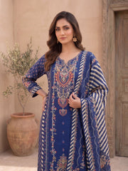Women Ethnic Motifs Printed Regular Chanderi Cotton Kurta with Palazzos & With Dupatta